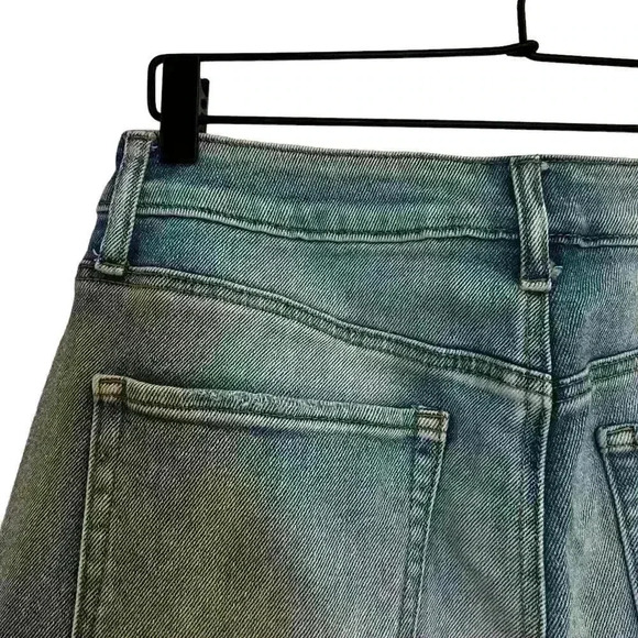 Rewash Brand Jeans High Rise Distressed Raw Hem Stone Wash Wide Leg Size 9 - Picture 3 of 7